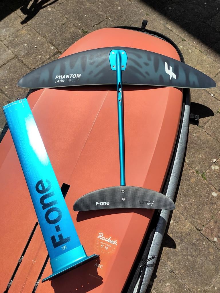 F-One Phantom 1480 foil plane en 75 cm mast klaar voor actie, Ophalen, Gebruikt, Overige typen