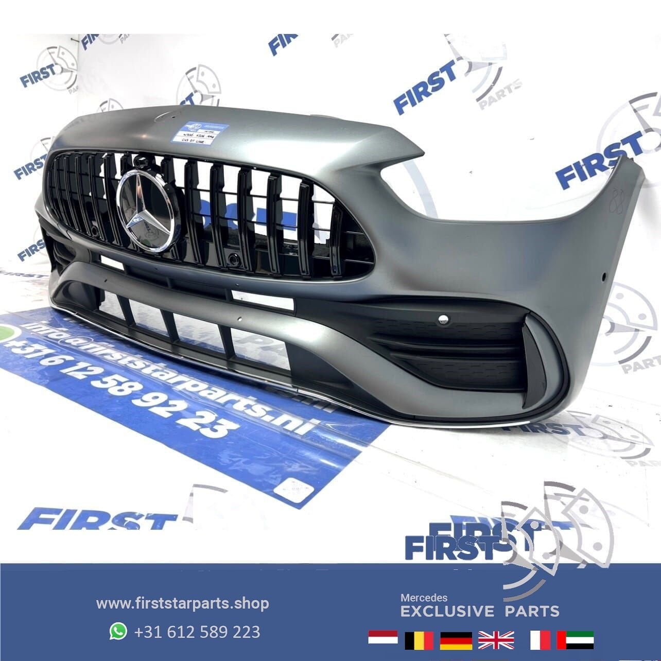 W206 AMG BUMPER C KLASSE A2068858401 C43 VOORBUMPER + PANAME, Gebruikt, -, Voor, Ophalen of Verzenden