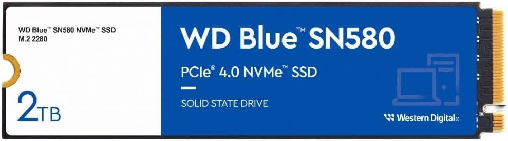 WD Blue SN580 NVMe SSD 2TB, Computers en Software, Harde schijven, Ophalen, Intern, SSD, Refurbished