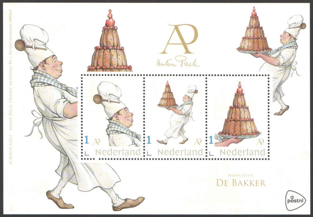 Postzegels Anton Pieck: De bakker, Ophalen of Verzenden, Na 1940, Postfris