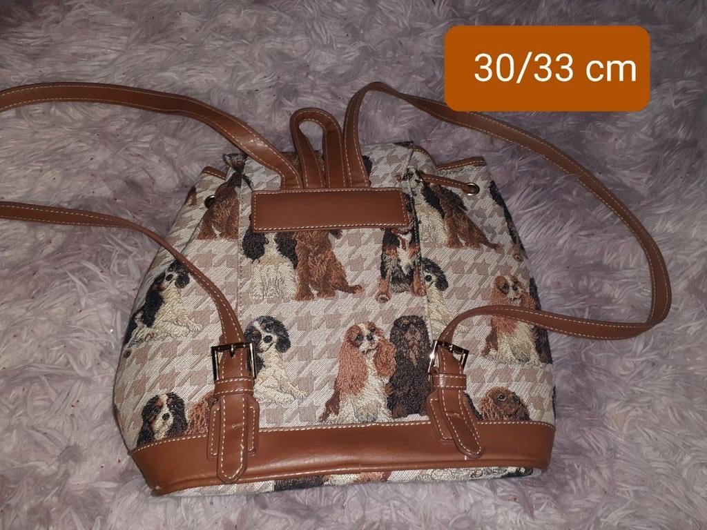 Signare Gobelin Schoudertas - Cavalier King Charles Spaniel, Overige merken, 25 tot 40 cm, Ophalen of Verzenden, Zo goed als nieuw