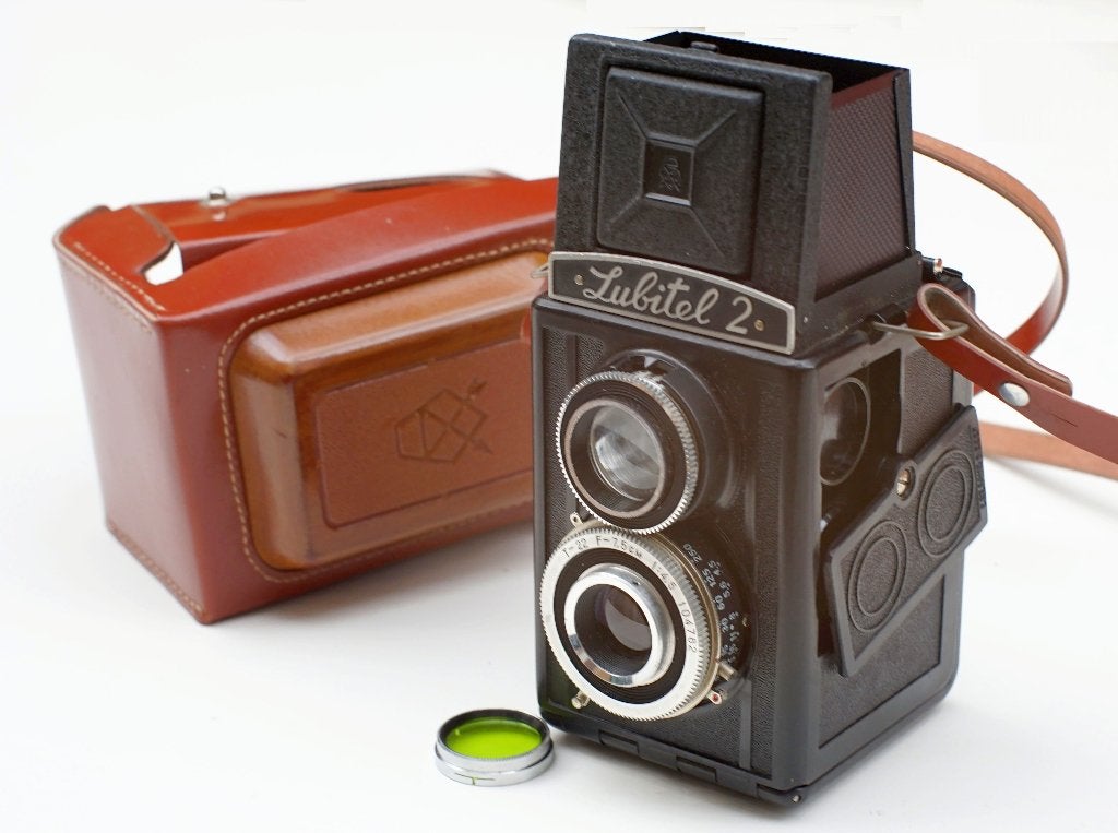 Lubitel 2 (GOMZ/LOMO Leningrad) + tas / filter (prima staat), Audio, Tv en Foto, Ophalen of Verzenden, Zo goed als nieuw, Spiegelreflex