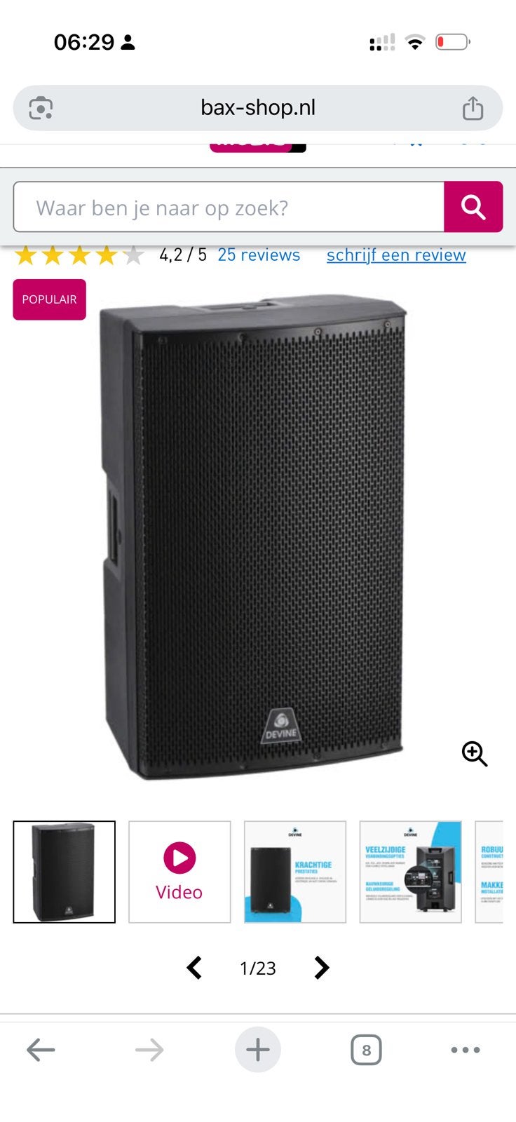 2x Devine Onyx 15A actieve speaker, Ophalen, Gebruikt, Luchtreiniger