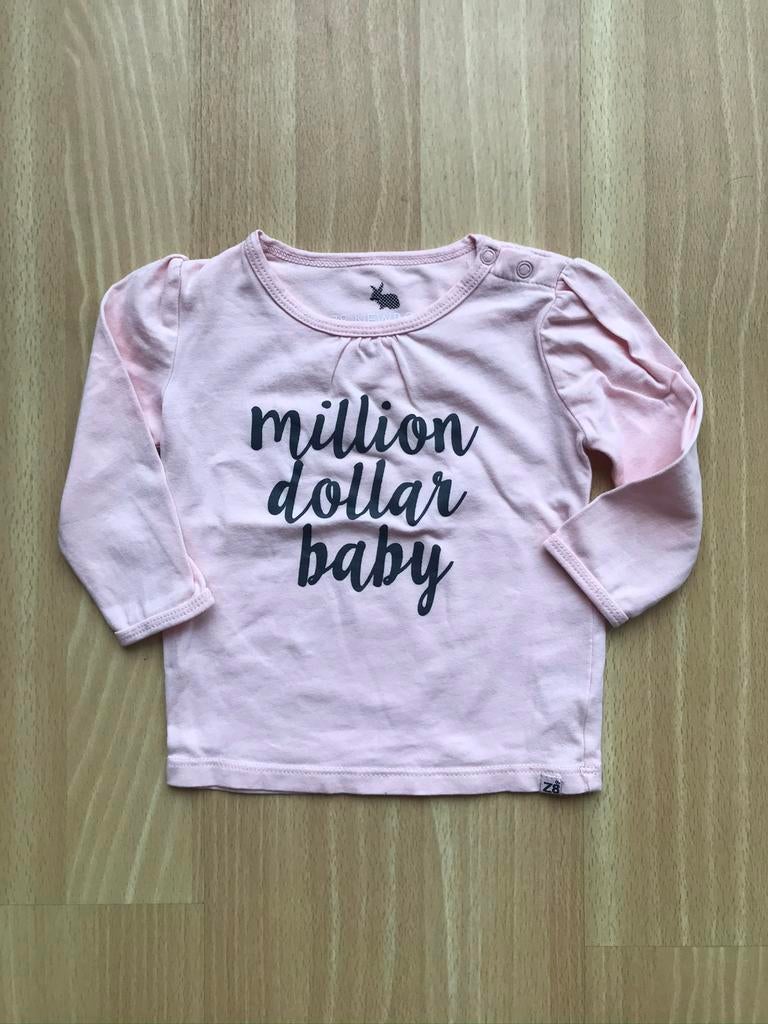 Z8 longsleeve meisje zgan roze maat 62 style: Lowietje, Kinderen en Baby's, Babykleding | Maat 62, Ophalen of Verzenden, Zo goed als nieuw