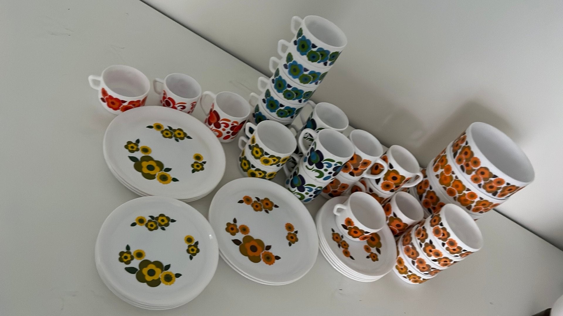 Vintage retro space age Arcopal lotus servies, Ophalen, Huis en Inrichting
