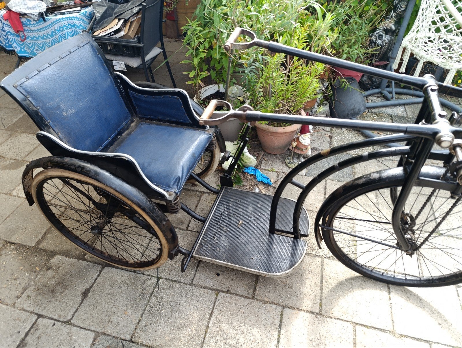 originele handaangedreven invalidenwagen van het historische, Fietsen en Brommers, Ophalen of Verzenden