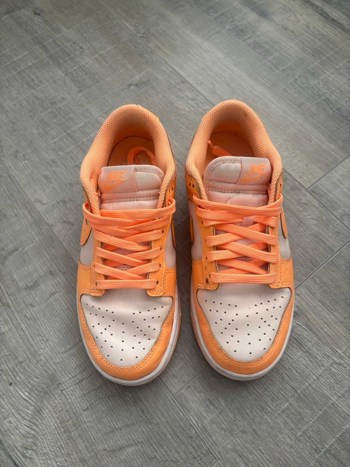 Nike Dunk Low Sneakers Oranje Maat 37,5, Verzenden, Gedragen, Oranje, Sneakers of Gympen