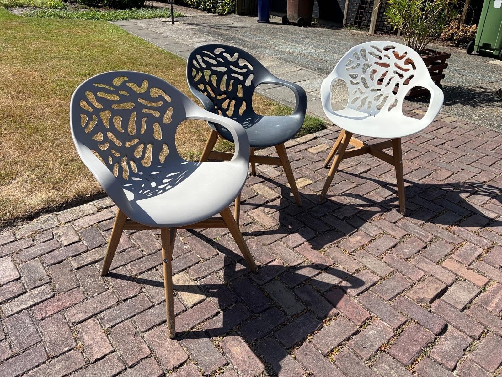 6x nette tuinstoelen voor maar €50,-, Tuin en Terras, Kunststof, Gebruikt, 6 zitplaatsen, Ophalen of Verzenden