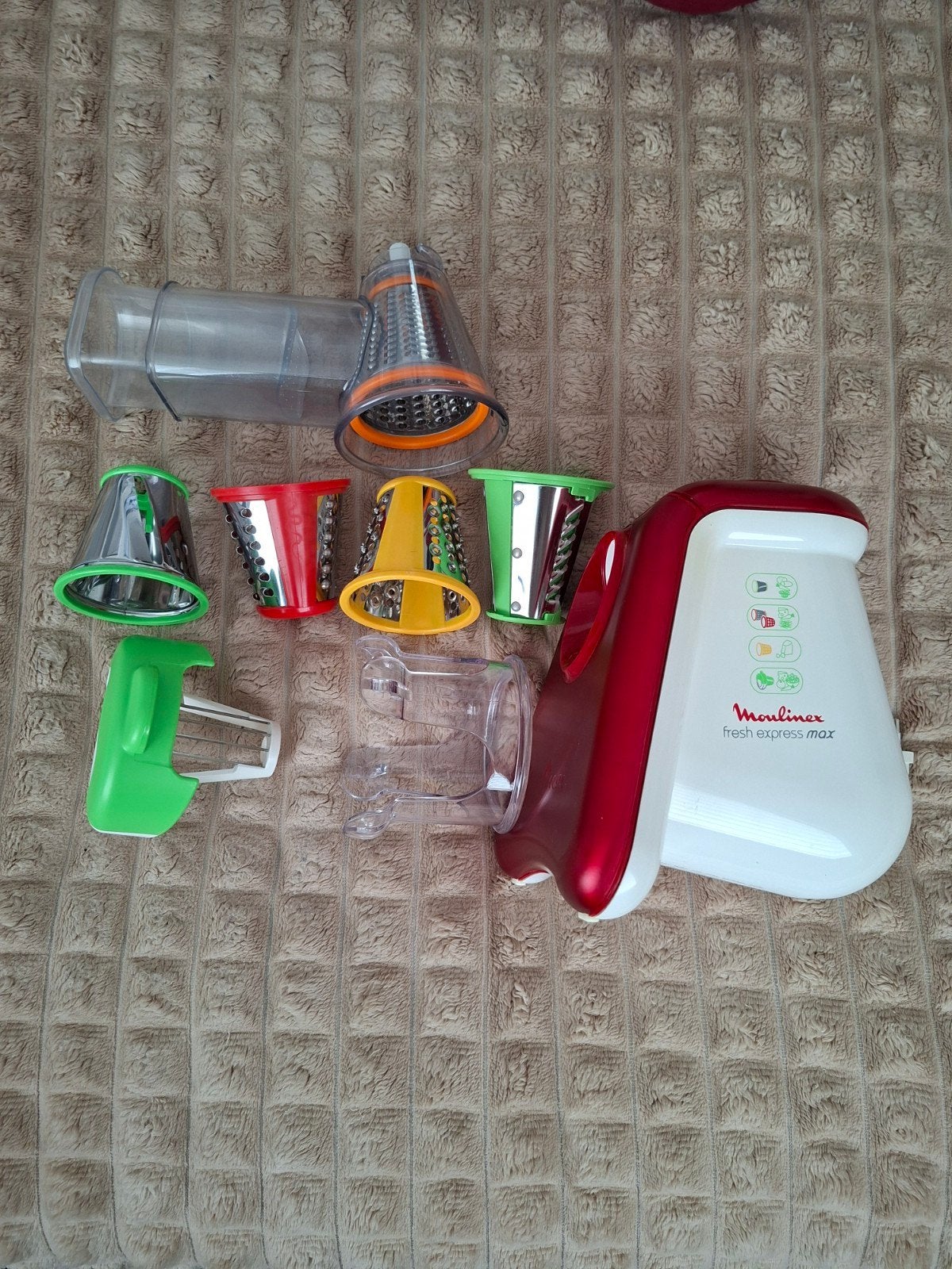 Moulinex Fresh Express Max DJ81 - Groentesnijder, Witgoed en Apparatuur, 2 snelheden, Ophalen of Verzenden, Zo goed als nieuw