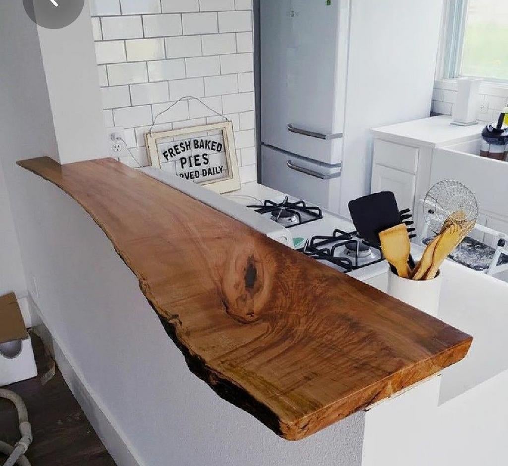 Komt u ook naar de houtatelier voor een boomstam wandplank, Ophalen, Nieuw, 25 tot 50 cm, Minder dan 100 cm