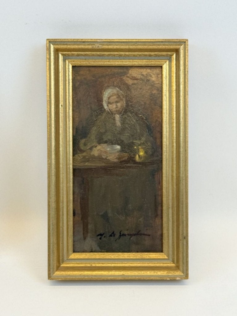 Schilderij van De Spiegeleire M., Antiek en Kunst, Kunst | Schilderijen | Klassiek, Paneel, Portret of Personen, Ophalen of Verzenden
