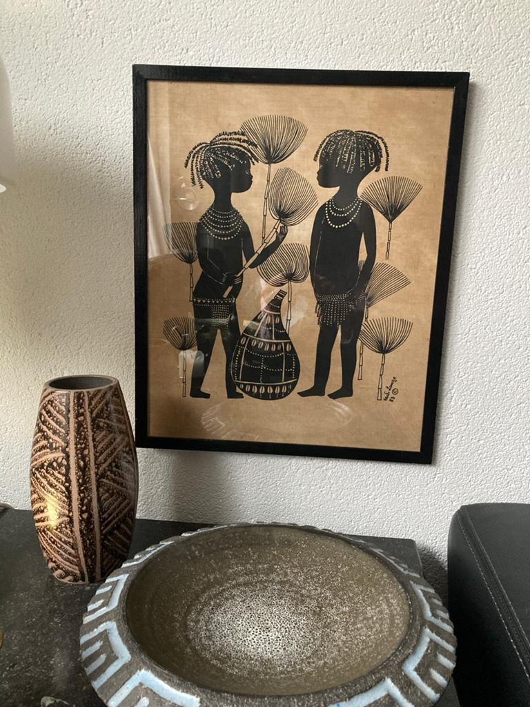 Vintage Batik schilderij 1983, Ophalen