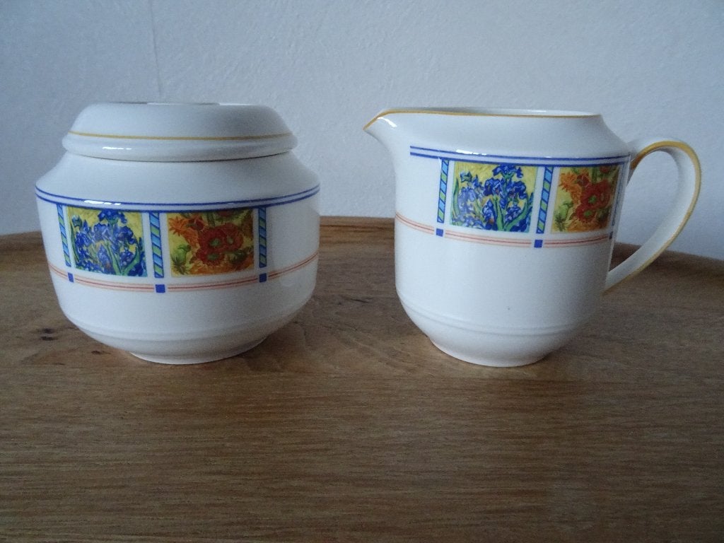 suikerpot en melkkan Villeroy en Boch D.E. Vincent v. Gogh, Ophalen of Verzenden, Zo goed als nieuw, Overige stijlen, Porselein