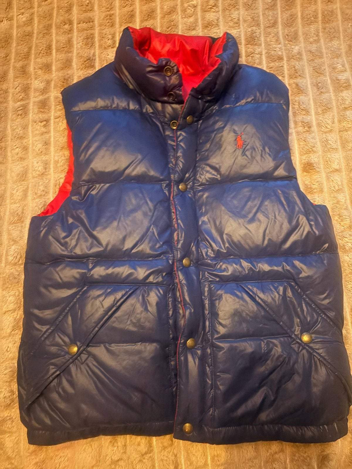 Ralph Lauren Reversible Bodywarmer - Blauw/Rood, Ophalen, Zo goed als nieuw, Maat 46 (S) of kleiner, Blauw