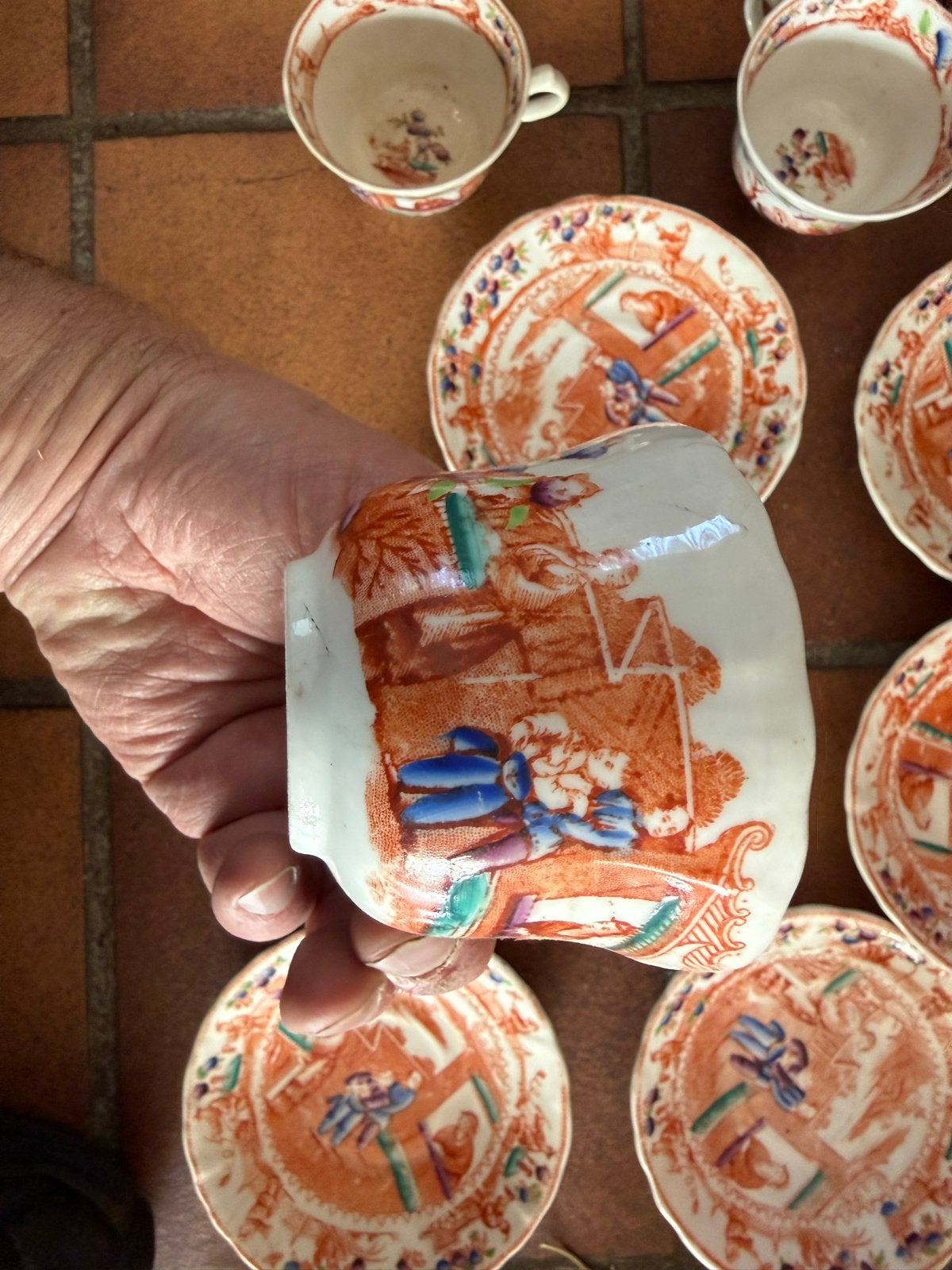 Antiek Chinees porseleinen theeservies - Pekin, Antiek en Kunst, Antiek | Porselein, Ophalen