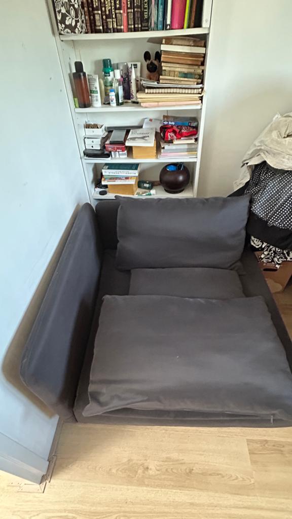 Ikea SÖDERHAMN Hoekelement, Fridtuna donkergrijs, Ophalen, Gebruikt, Tweepersoons, Minder dan 150 cm