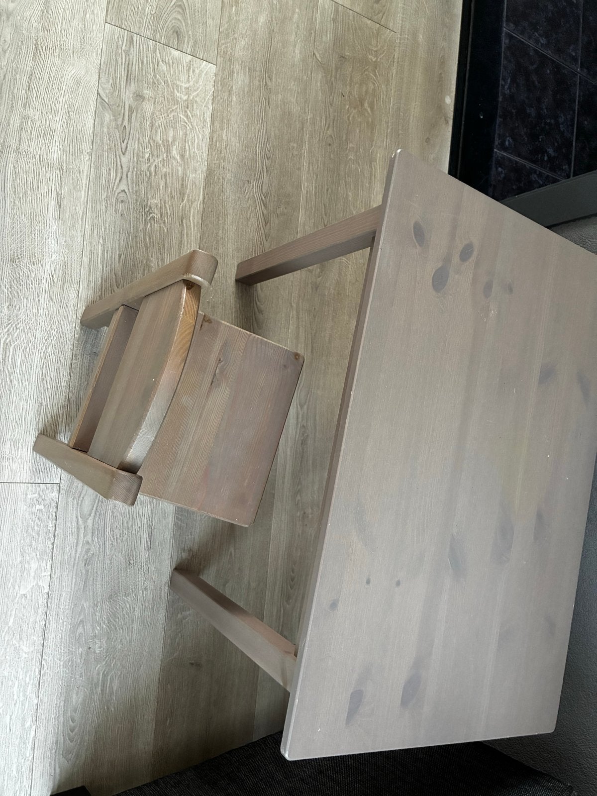 Houten kinderbureau met stoel, Ophalen of Verzenden, Gebruikt, Tafel(s) en Stoel(en)