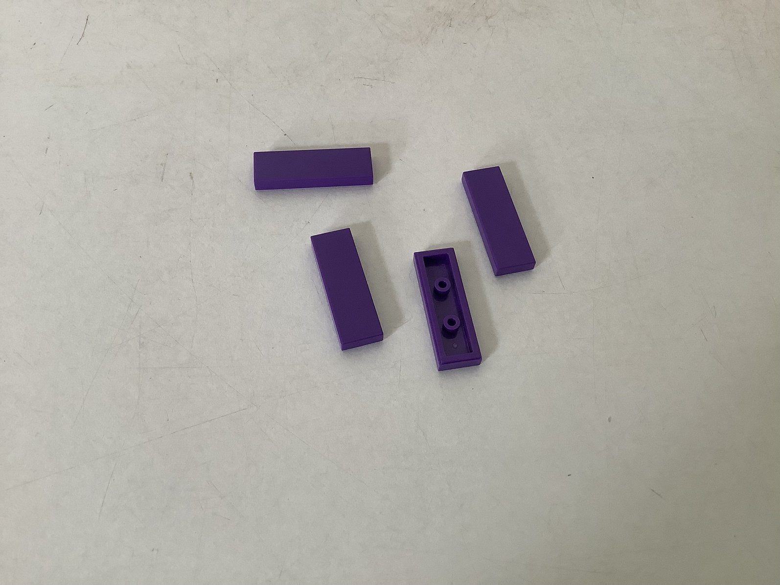 Lego tegel 1x3 donker paars, Ophalen of Verzenden, Gebruikt, Losse stenen, Lego