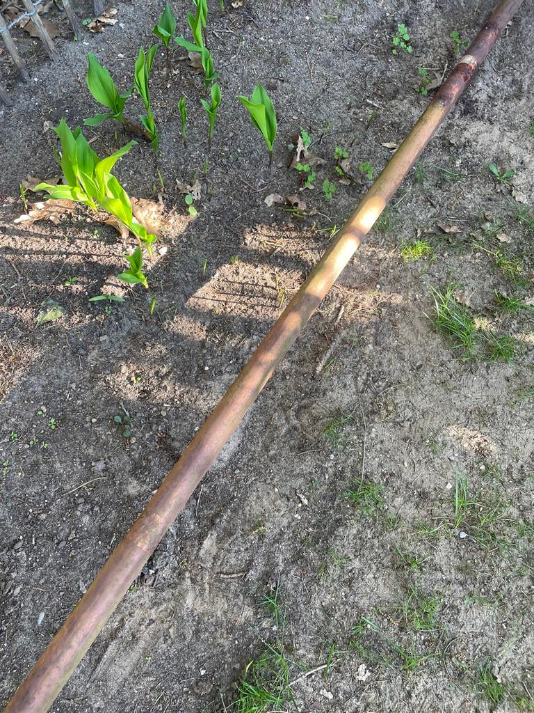 IJzeren buis/mast/paal, 6m lang, Ø 5cm, deels gebogen, Doe-het-zelf en Verbouw, Metalen, Ophalen, Gebruikt, IJzer