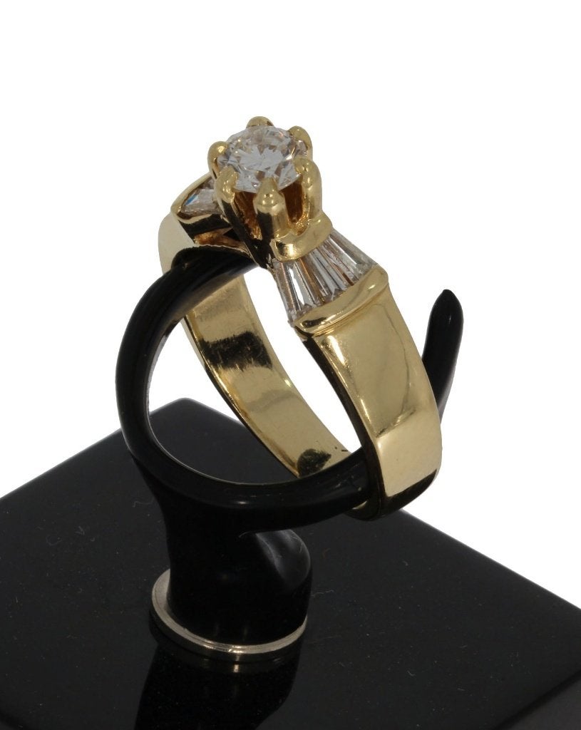 Diamant zeer fraaie 14k gouden ring solitair briljant dame, Sieraden, Tassen en Uiterlijk, Voordeelsieraden, Ophalen of Verzenden