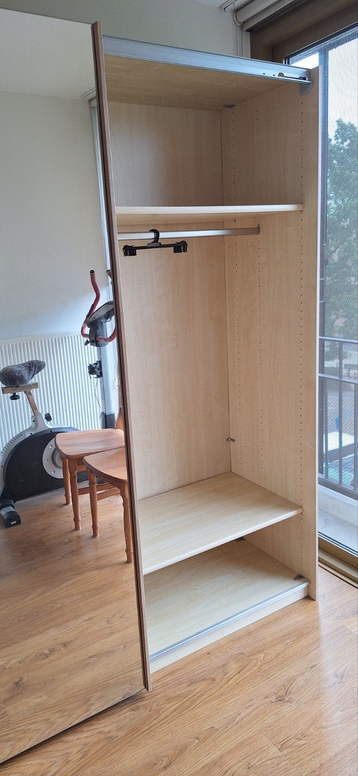 Complete slaapkamer set: bed, kledingkast, nachtkastjes, Ophalen, Bruin, Tweepersoons, 140 cm