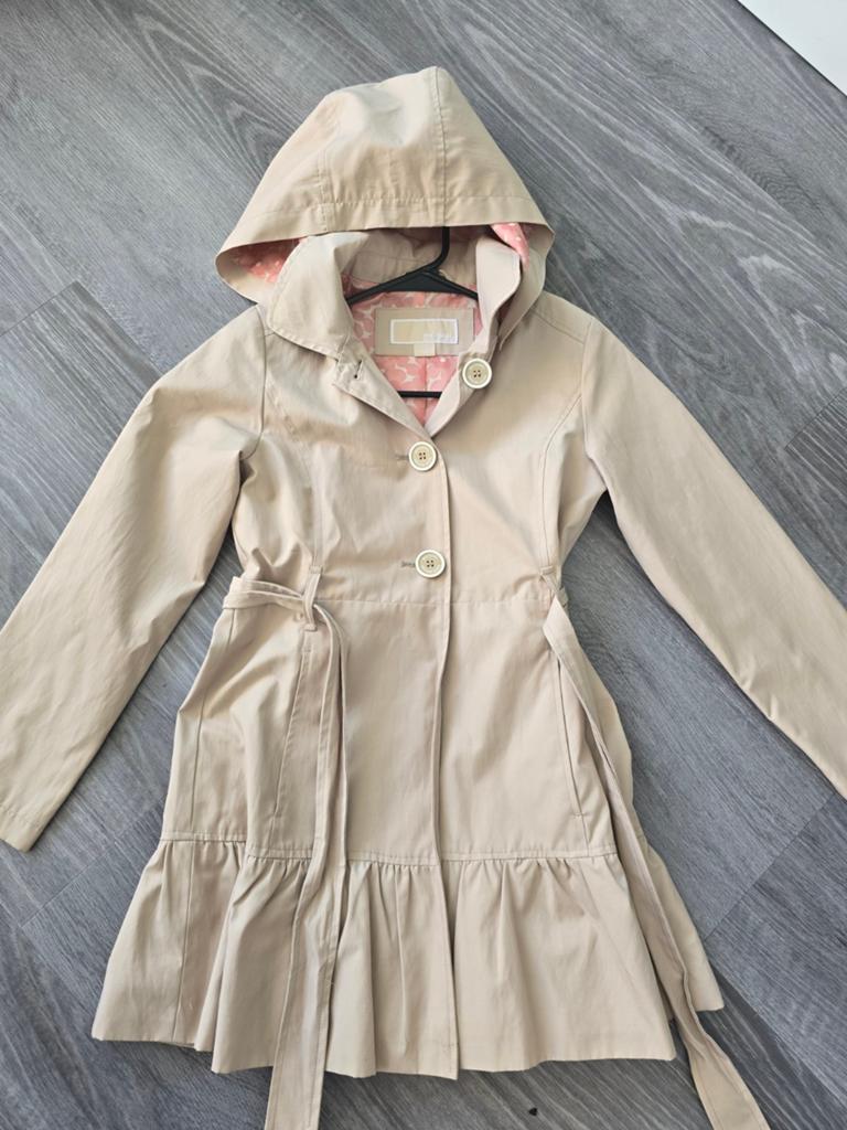 Michael Kors Trenchcoat met capuchon, Kinderen en Baby's, Meisje, Michael Kors, Ophalen of Verzenden, Zo goed als nieuw
