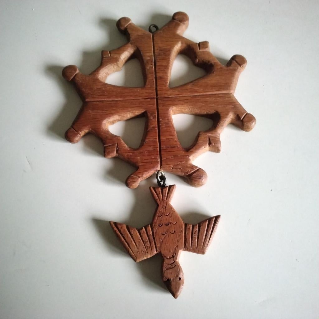 Houten hugenotenkruis, Ophalen of Verzenden