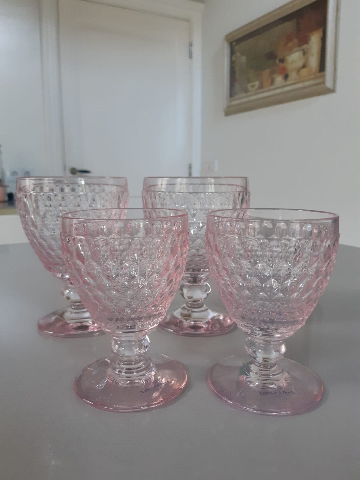 Set van 4 Glazen Villeroy en Boch Boston Coloured Roze NIEUW, Verzamelen, Glas en Borrelglaasjes, Ophalen of Verzenden, Nieuw