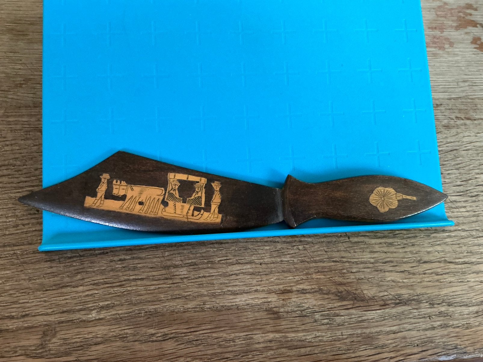 Vintage houten briefopener, Ophalen of Verzenden