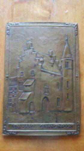Koperen plaat latoen Den Haag Gevangenpoort, Antiek en Kunst, Ophalen, Koper