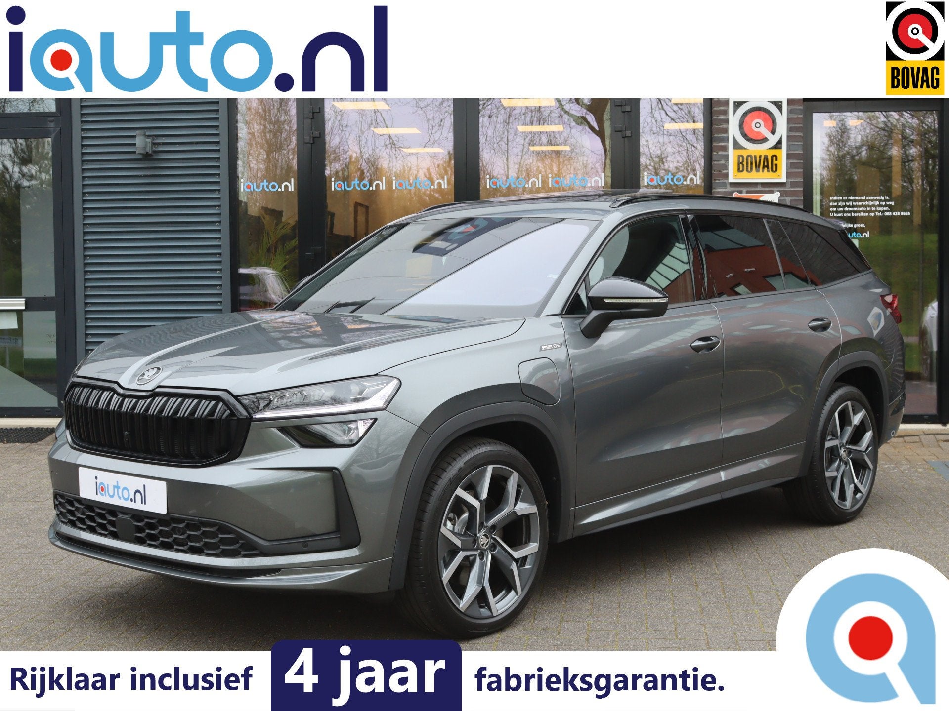 Skoda Kodiaq iV 1.5 TSI PHEV Sportline Pano/Matrix LED/ACC/K, Auto's, Skoda, 12 maanden, Euro 6, 4 cilinders, Adaptive Cruise Control