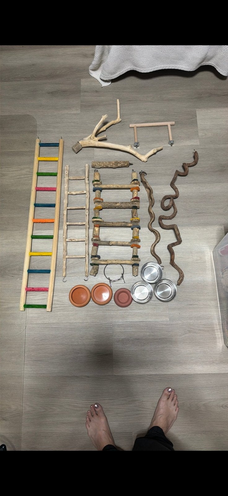 Vogel accessoires, inclusief 2 javabomen, Ophalen, Zo goed als nieuw, Speelgoed