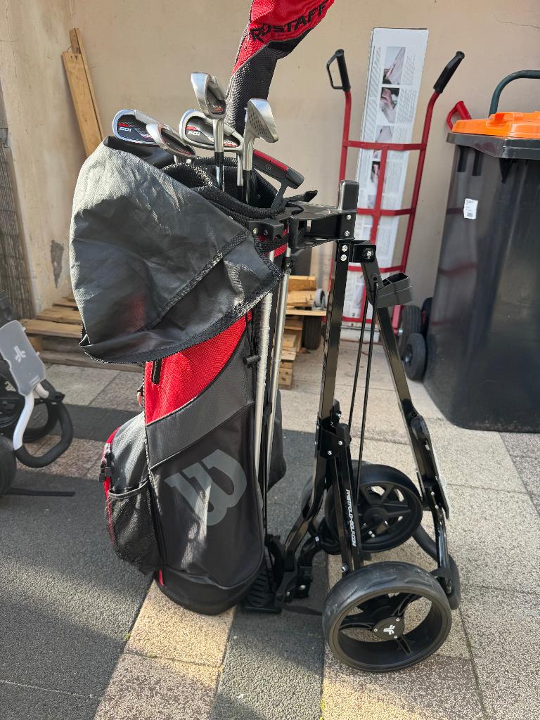 Wilson Profile  heren golfset /  (1 jr oud) + trolley en tas, Ophalen, Gebruikt, Tas, Overige merken