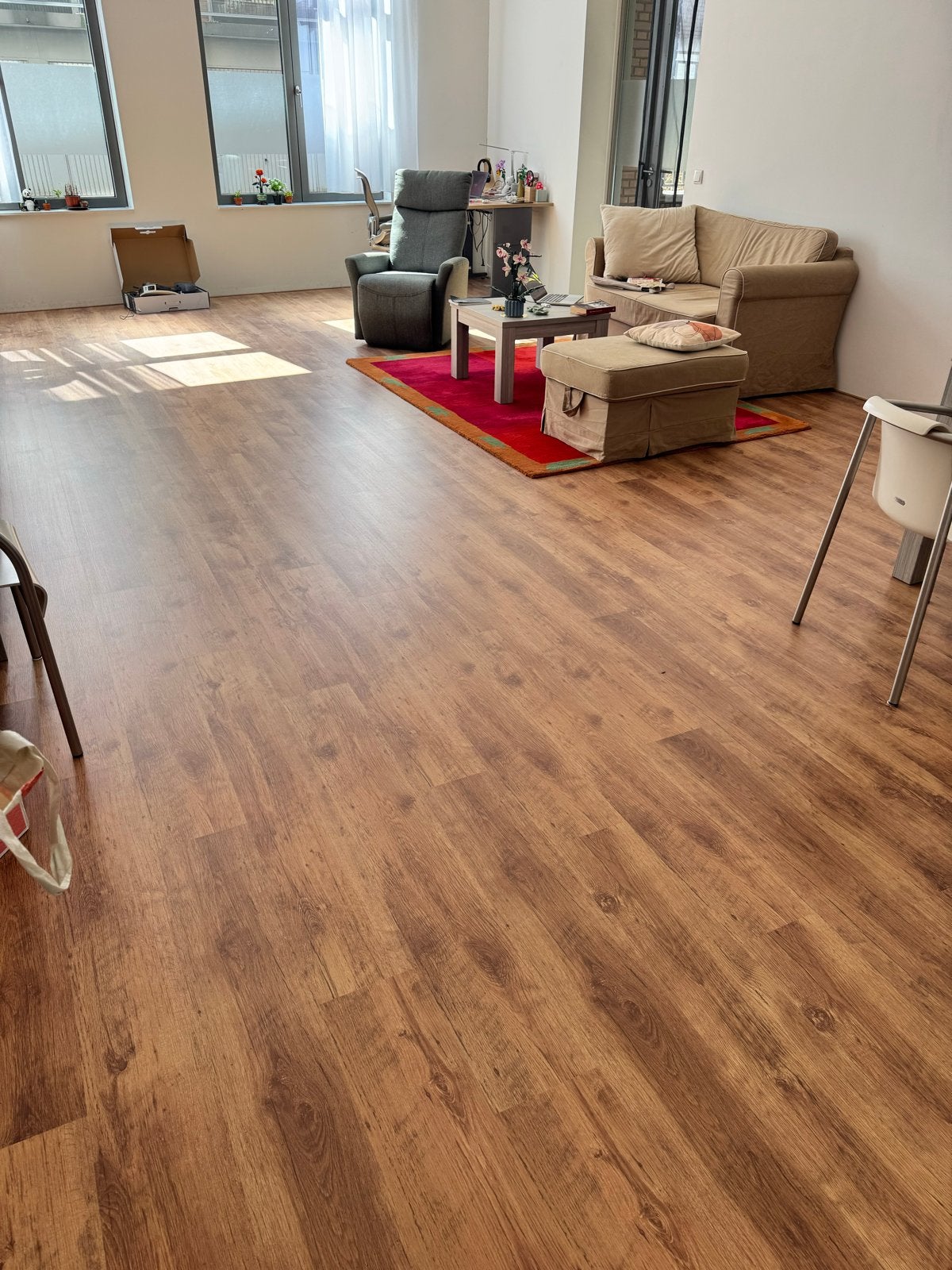 Laminaat 'wild eiken' 95m2 incl. ondervloer plakplinten, Ophalen, Zo goed als nieuw, 10 m² of meer, Hout