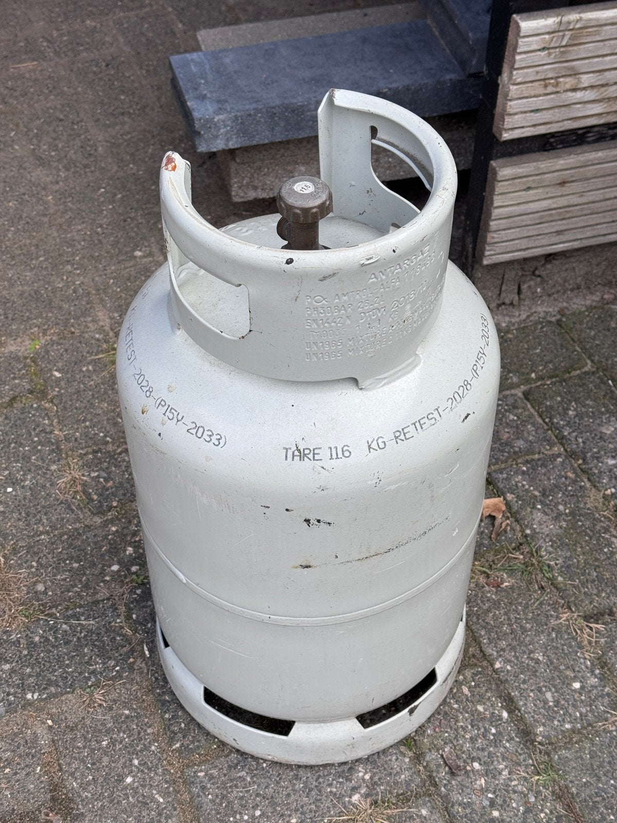 Gasfles (leeg) - Antargaz, Ophalen, Gebruikt