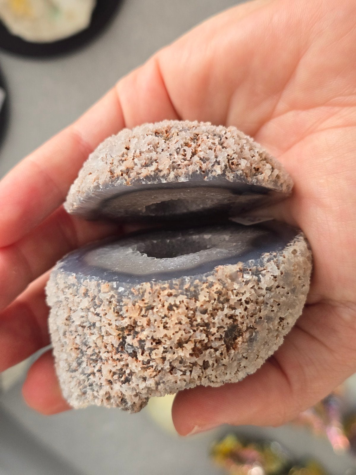Geode paartje, Ophalen of Verzenden, Mineraal