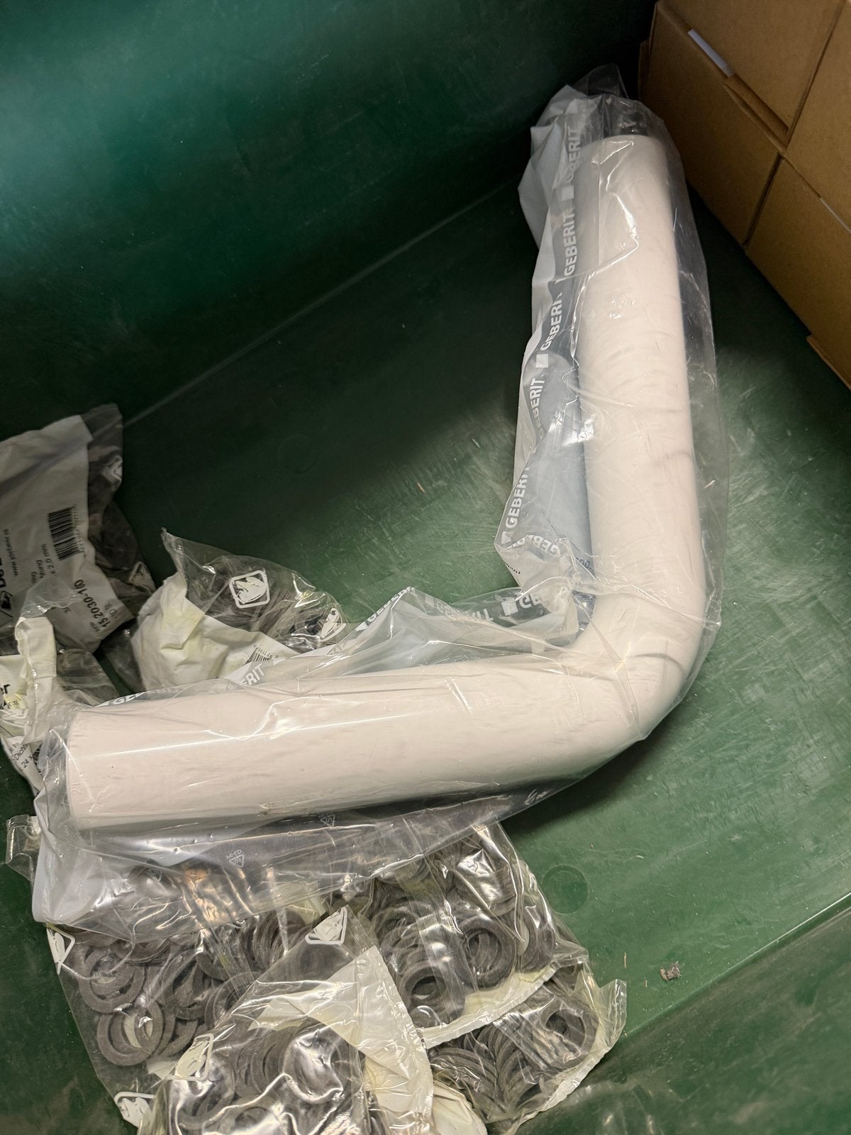 Geberit afvoerbocht 90 graden, wit, 60/44 mm, Ophalen of Verzenden, Nieuw, Toilet