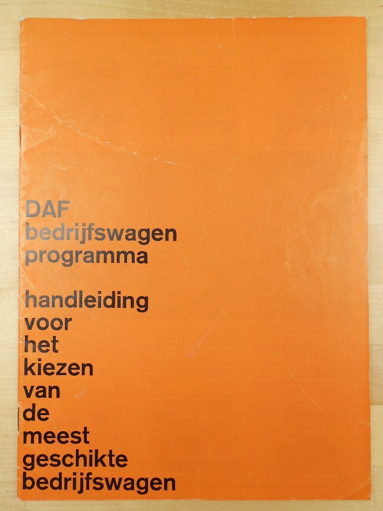 DAF Programma Brochure 1964 2600 DO Kikker Torpedo Oplegger, Ophalen of Verzenden, Zo goed als nieuw, Overige merken, DAF