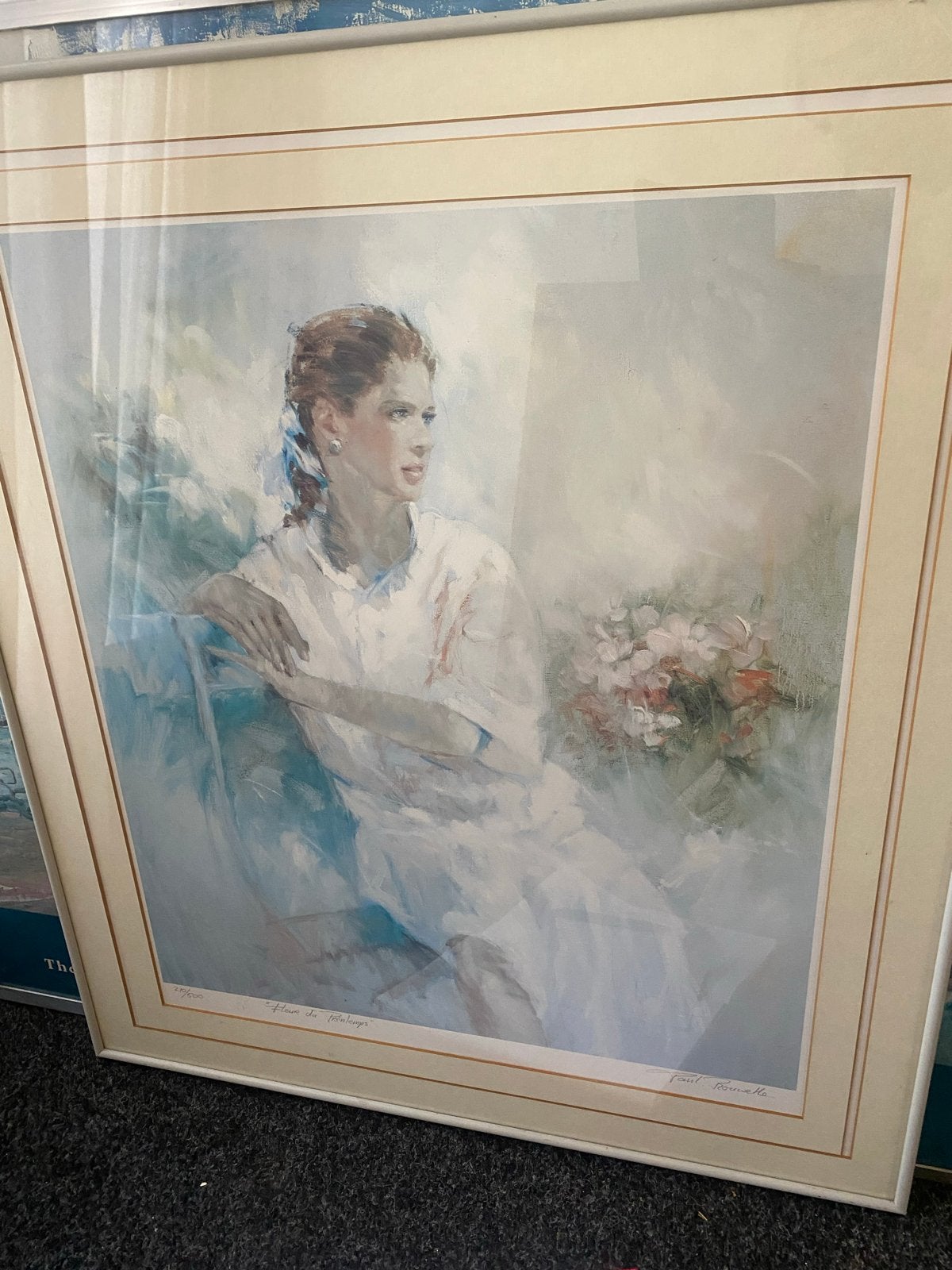 Paul Rouwette (1955) - Giclée "Fleur du Printemps" (210/500), Antiek en Kunst, Kunst | Schilderijen | Klassiek, Ophalen, Portret of Personen
