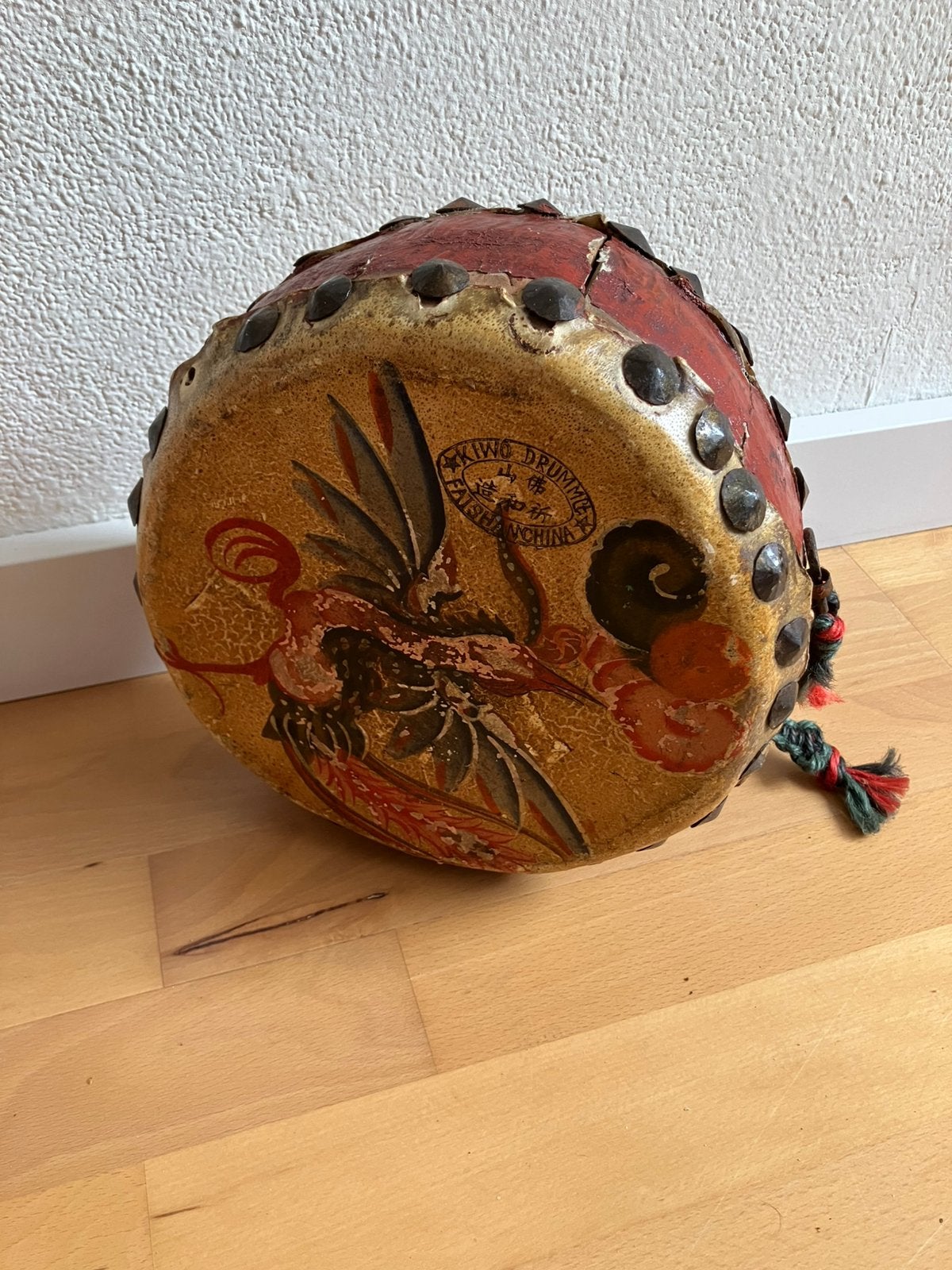 China chinese hand drum trommel antiek vintage, Ophalen of Verzenden, Gebruikt, Trommel