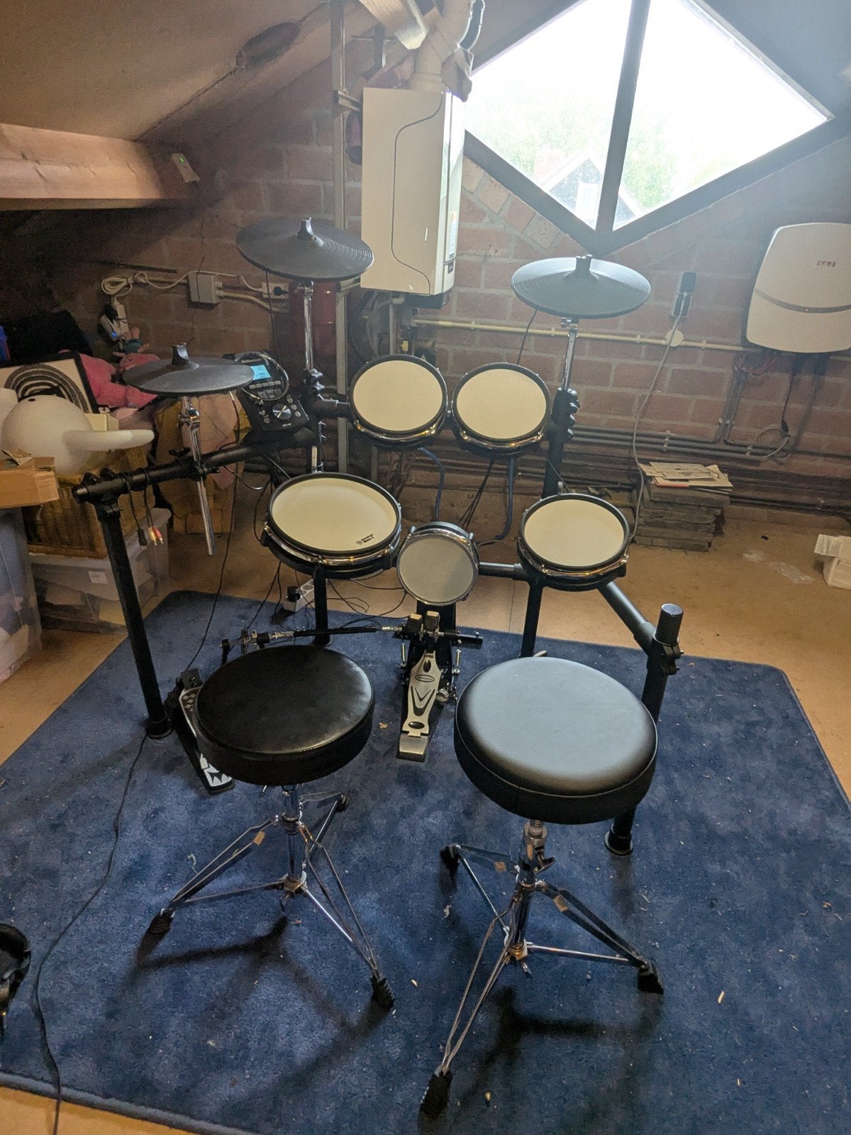 Millenium electronisch drumstel zgan incl dubbel bass pedaal, Ophalen, Zo goed als nieuw, Overige merken, Elektronisch