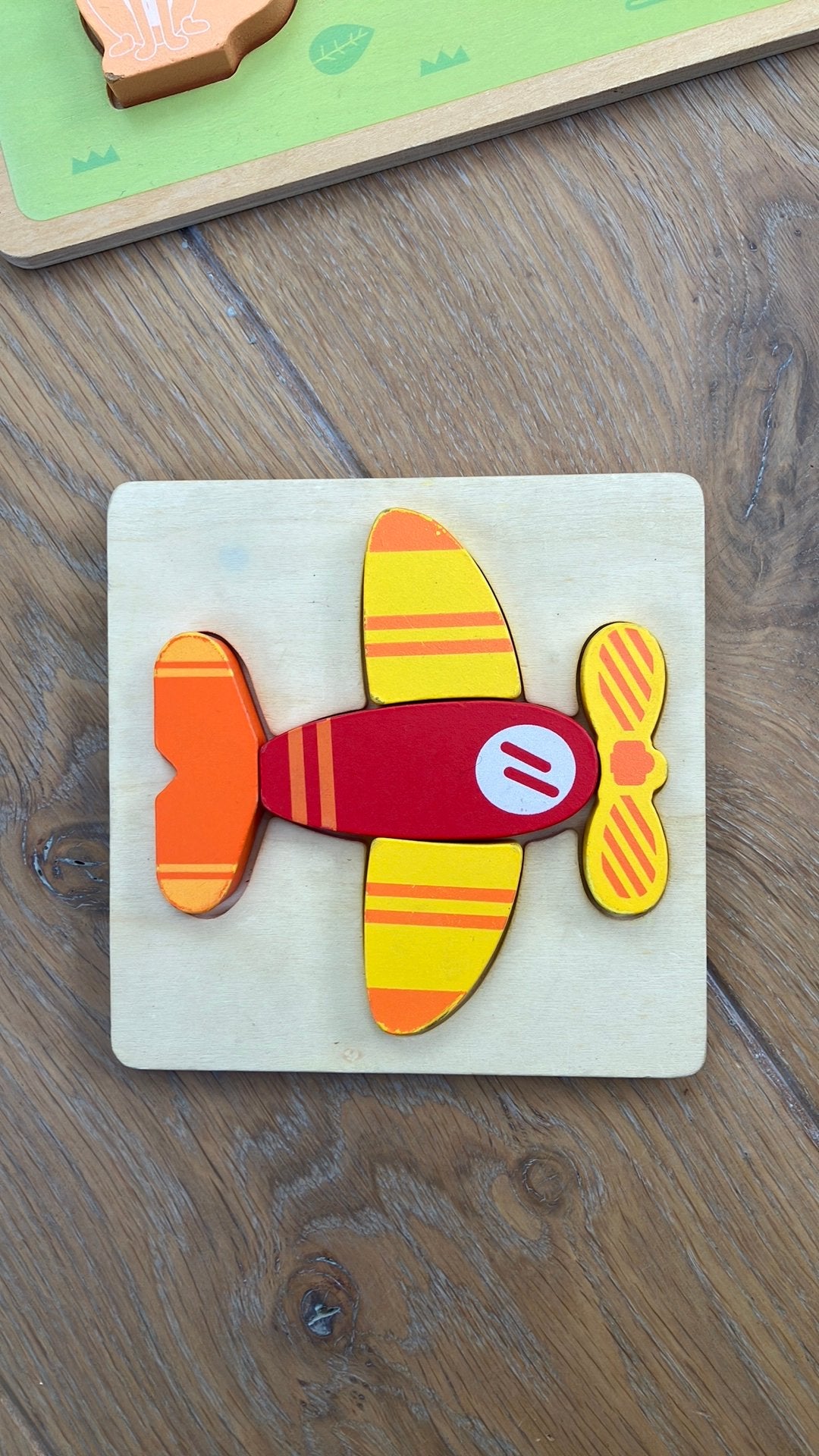 Play tive junior vliegtuig houten puzzel, Ophalen of Verzenden, Minder dan 10 stukjes, Zo goed als nieuw, Van hout