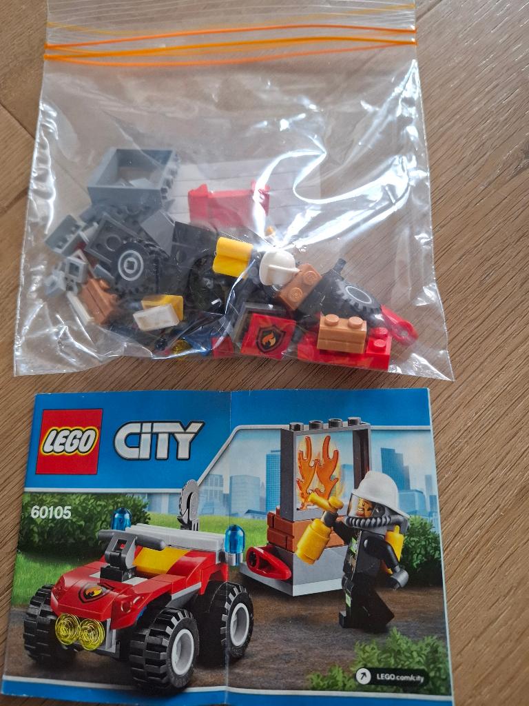 Lego City	Quad brandweer	60105 - compleet met boekje, Compleet, City, Lego, Ophalen of Verzenden