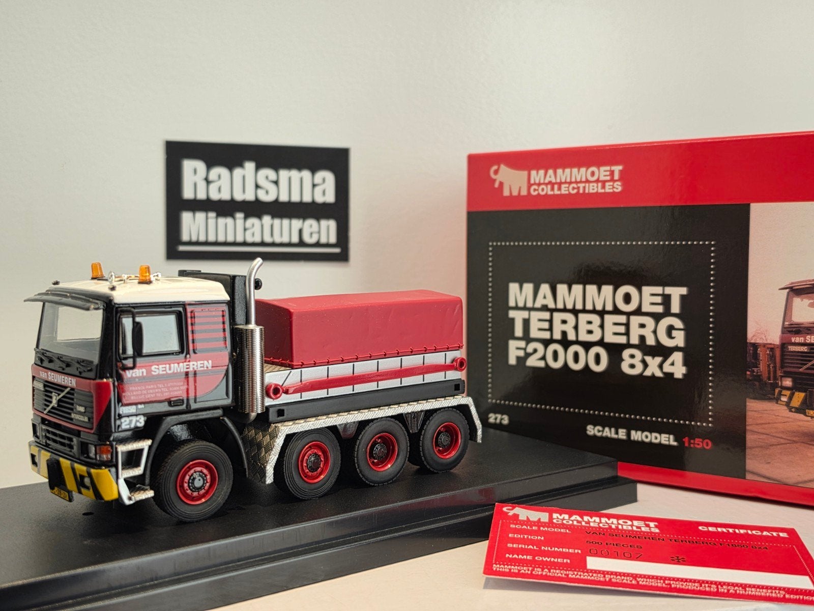 Mammoet Terberg F2000 8x4 Van seumeren - 1:50 Wsi, Ophalen of Verzenden, Zo goed als nieuw, Bus of Vrachtwagen, Wsi