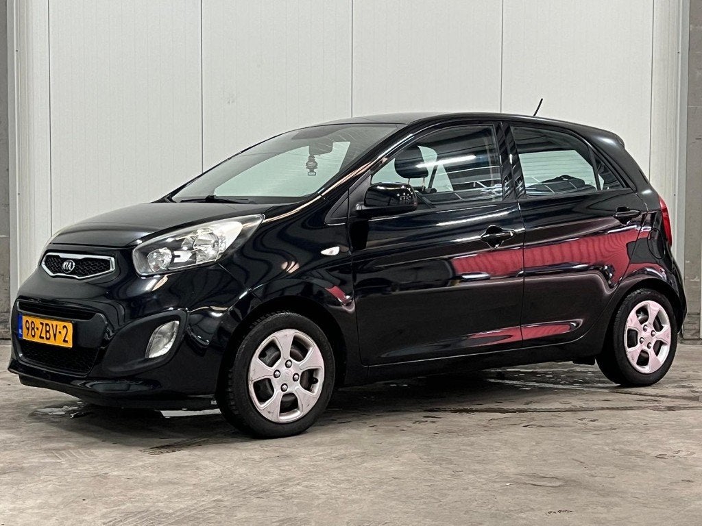 Kia Picanto 1.0 5-DRS/ 2013/ Zwart/Airco/Nap, Voorwielaandrijving, Stof, Zwart, 400 kg