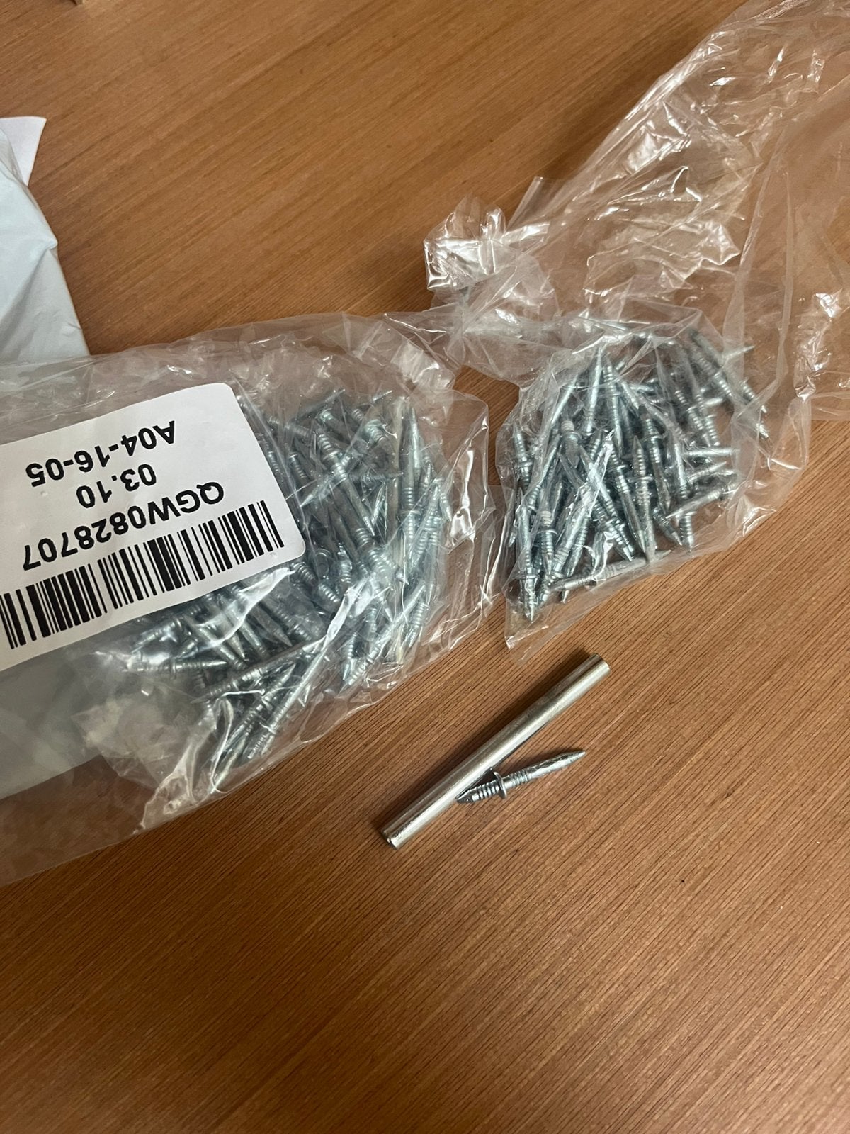 Dubbelkoppige plintspijker plint nagels, Ophalen of Verzenden, Nieuw, Spijkers