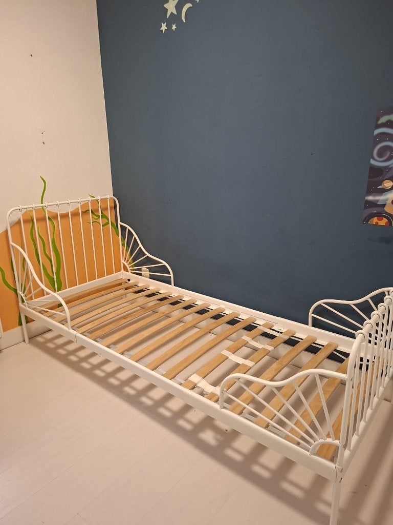 Ikea Meegroeibed MINNEN, Ophalen, Gebruikt, 70 tot 85 cm, Matras