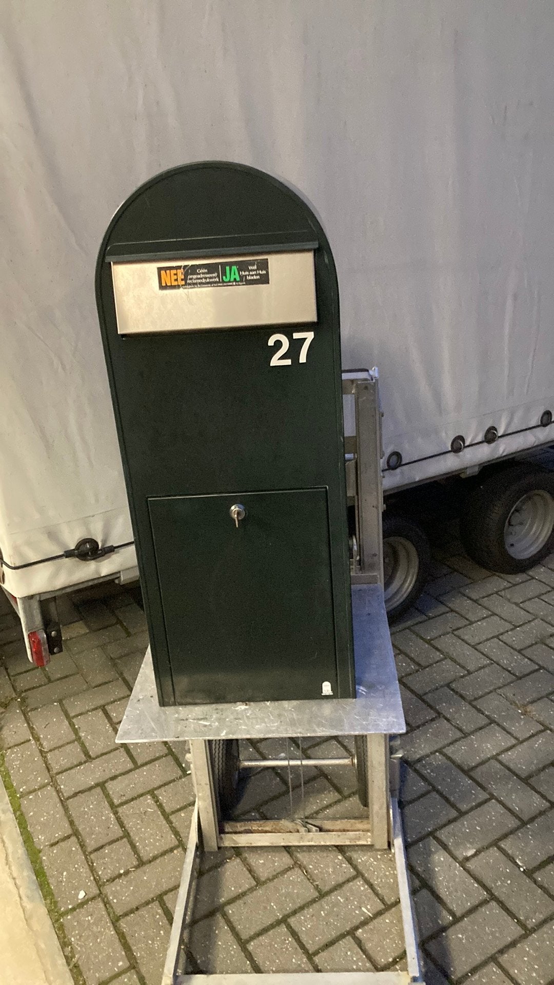 Bobi brievenbus, Ophalen, Gebruikt