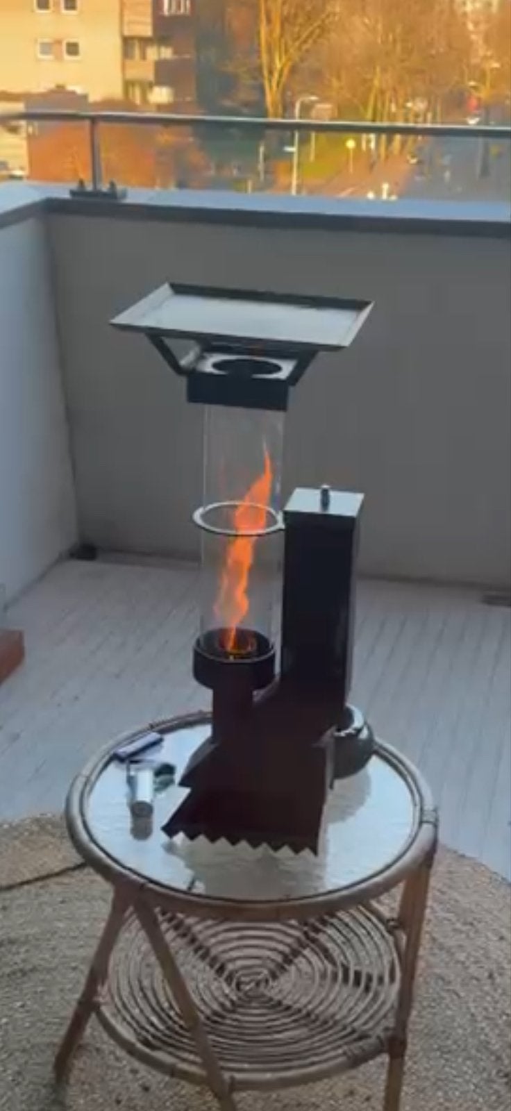 Flame terrasverwarmer, Tuin en Terras, Ophalen, Gebruikt