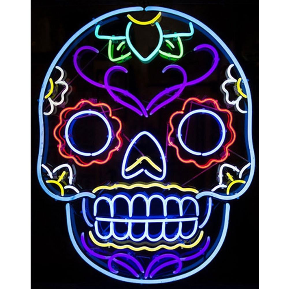 Skull neon en veel andere leuke USA decoratie neons mancave, Lichtbak of (neon) lamp, Nieuw, Ophalen of Verzenden, Info@americansaleshop.nl